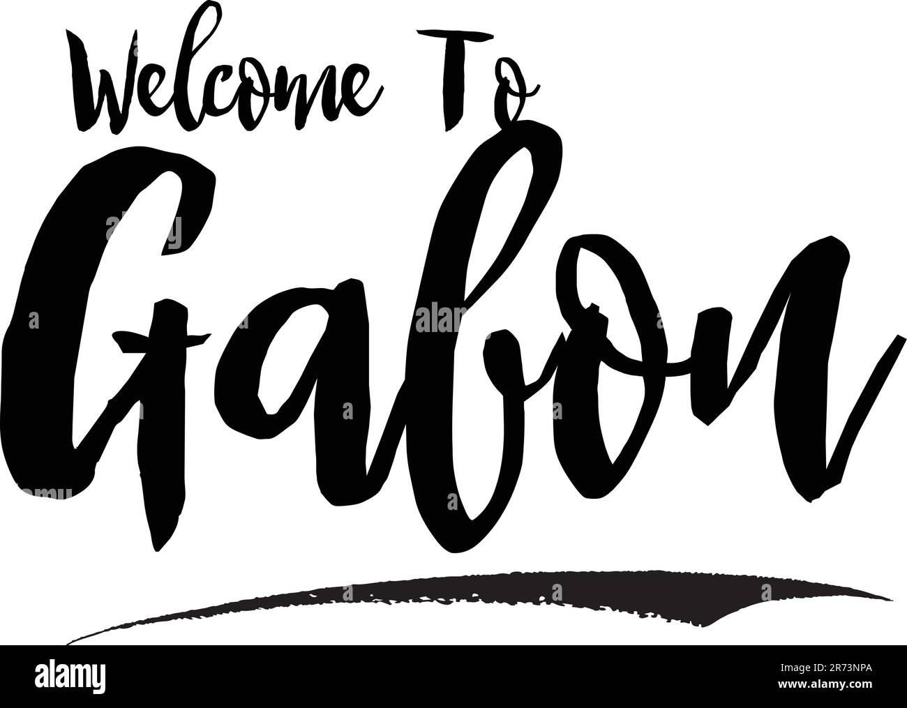 Nome del paese in elegante grassetto tipografia testo lettering disegno vettoriale dell'arte Illustrazione Vettoriale