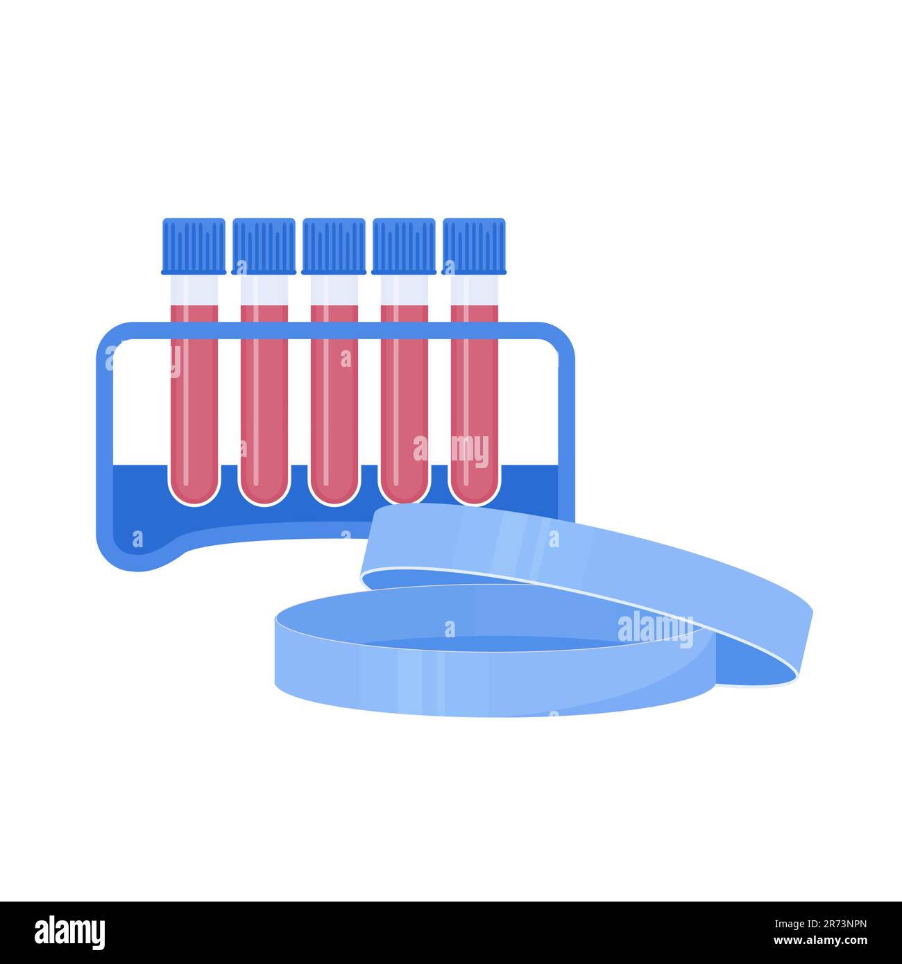 Illustrazione medica del kit dell'apparecchiatura per la separazione da laboratorio per centrifughe Illustrazione Vettoriale