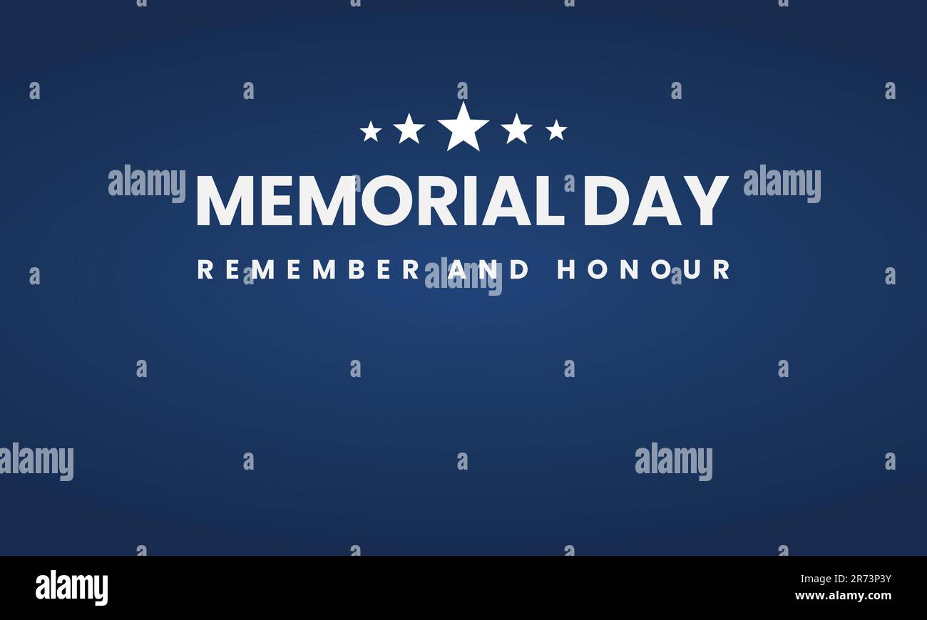 Happy Memorial Day background Design. Onorando tutti coloro che hanno servito. Illustrazione vettoriale. Festa nazionale americana Illustrazione Vettoriale