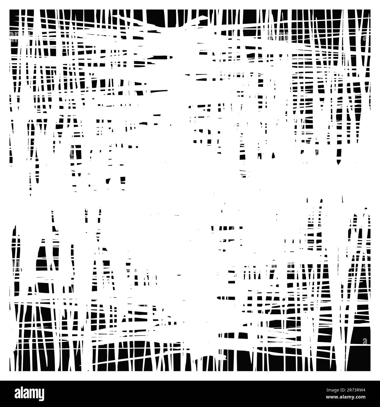 Grunge texture sfondo nero astratto motivo scrabble Design elemento Vector illustrazione isolata su sfondo bianco Illustrazione Vettoriale