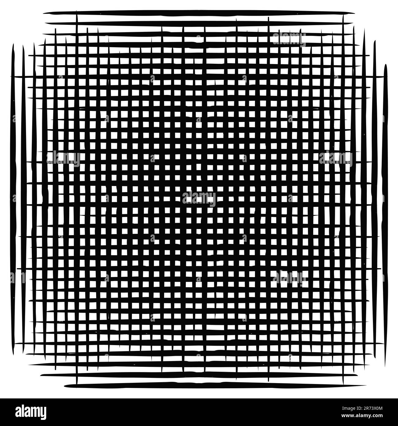 Grunge texture quadrato nero sfondo astratto motivo a scacchi elemento di design Vector illustrazione isolata su sfondo bianco Illustrazione Vettoriale