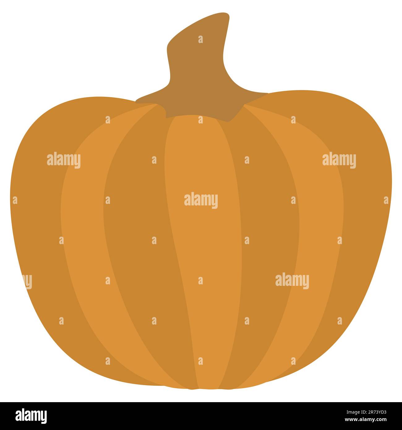 Illustrazione vettoriale isolata di zucca Gourd per il disegno del giorno del Ringraziamento o di Halloween Illustrazione Vettoriale