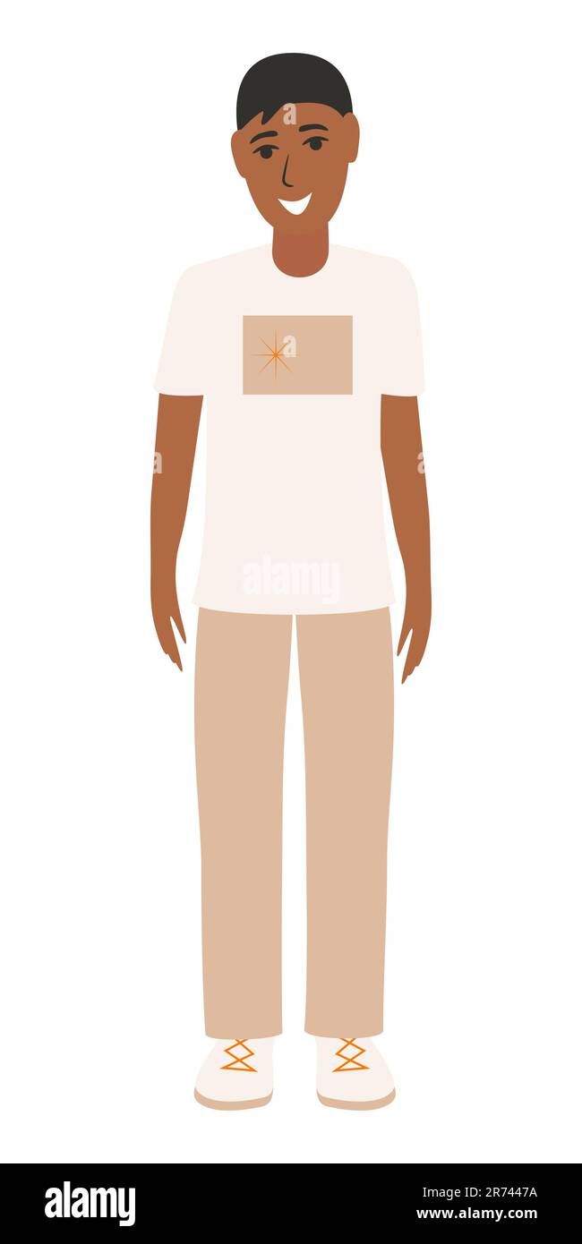 Ritratto a tutta lunghezza dell'uomo Illustrazione elemento di design Illustrazione vettoriale isolata su sfondo bianco Illustrazione Vettoriale