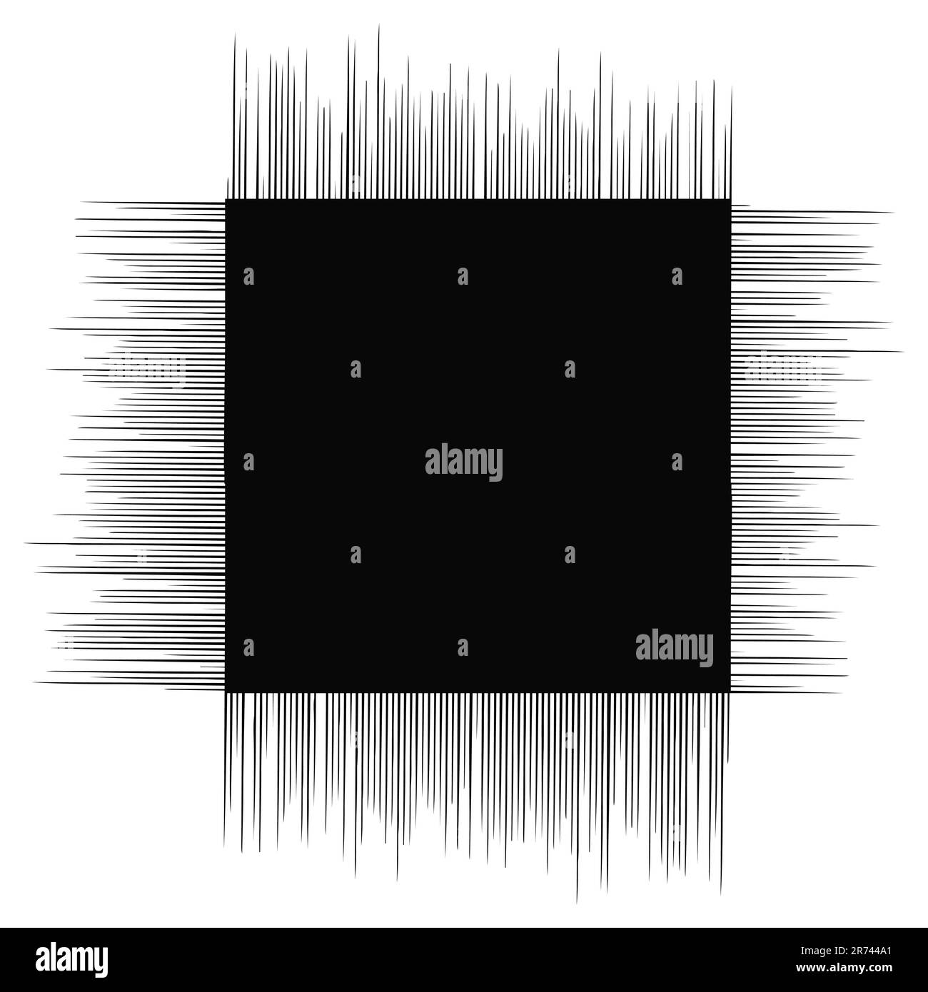 Grunge texture sfondo nero astratto modello quadrato elemento di design Vector illustrazione isolata su sfondo bianco Illustrazione Vettoriale