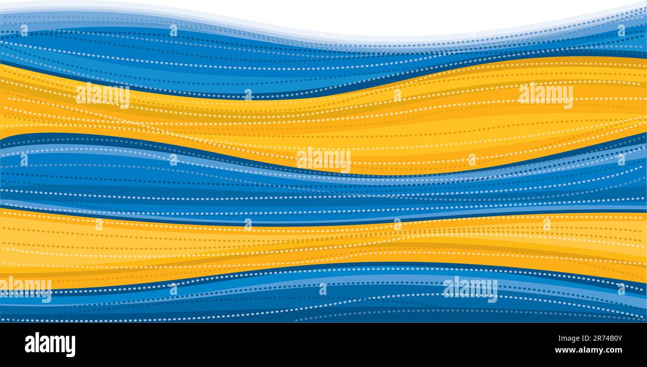 Grafica vettoriale in Illustrator 8. I vortici di blu e oro con dettagli a linee punteggiate creano uno striscione o uno sfondo accattivante per la tua copia. Vortice... Illustrazione Vettoriale