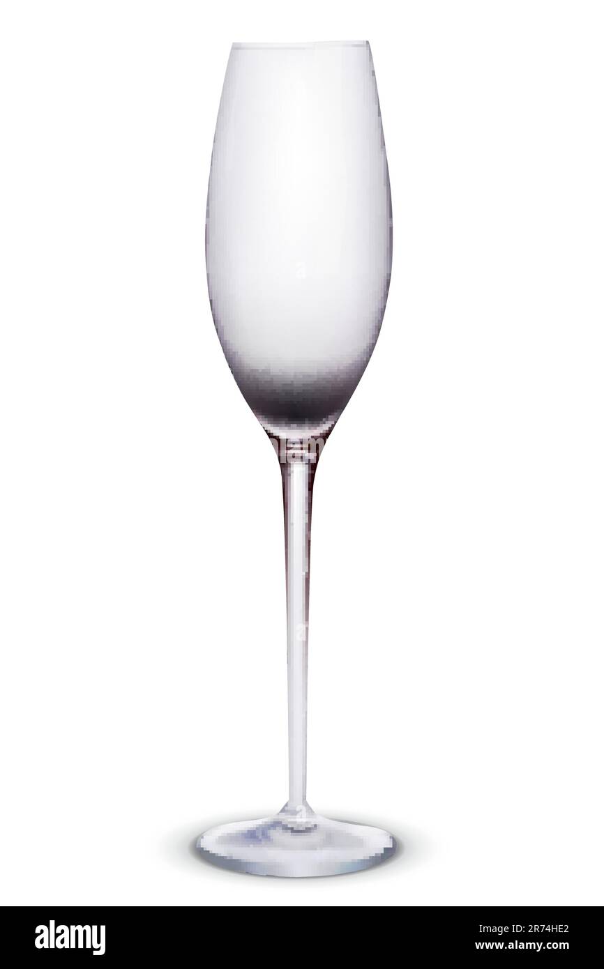 Illustrazione di vuota il bicchiere di vino su sfondo isolato Illustrazione Vettoriale