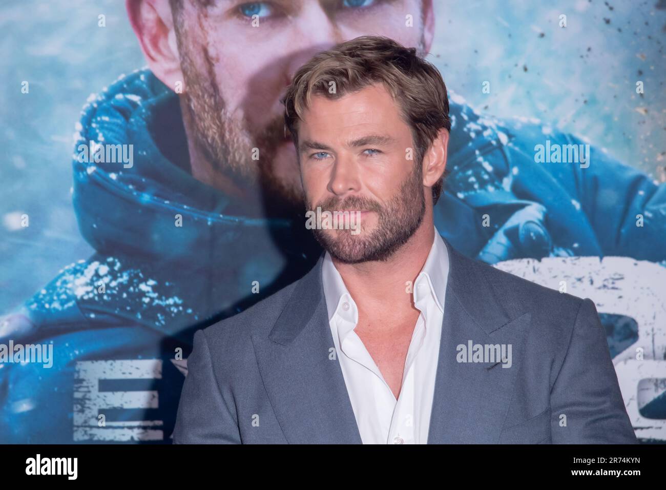 New York, Stati Uniti. 12th giugno, 2023. New York, Stati Uniti. 12th giugno, 2023. NEW YORK, NEW YORK - GIUGNO 12: Chris Hemsworth partecipa alla prima "estrazione 2" di Netflix a New York al Jazz al Lincoln Center il 12 Giugno 2023 a New York City. Credit: Ron Adar/Alamy Live News Credit: Ron Adar/Alamy Live News Foto Stock