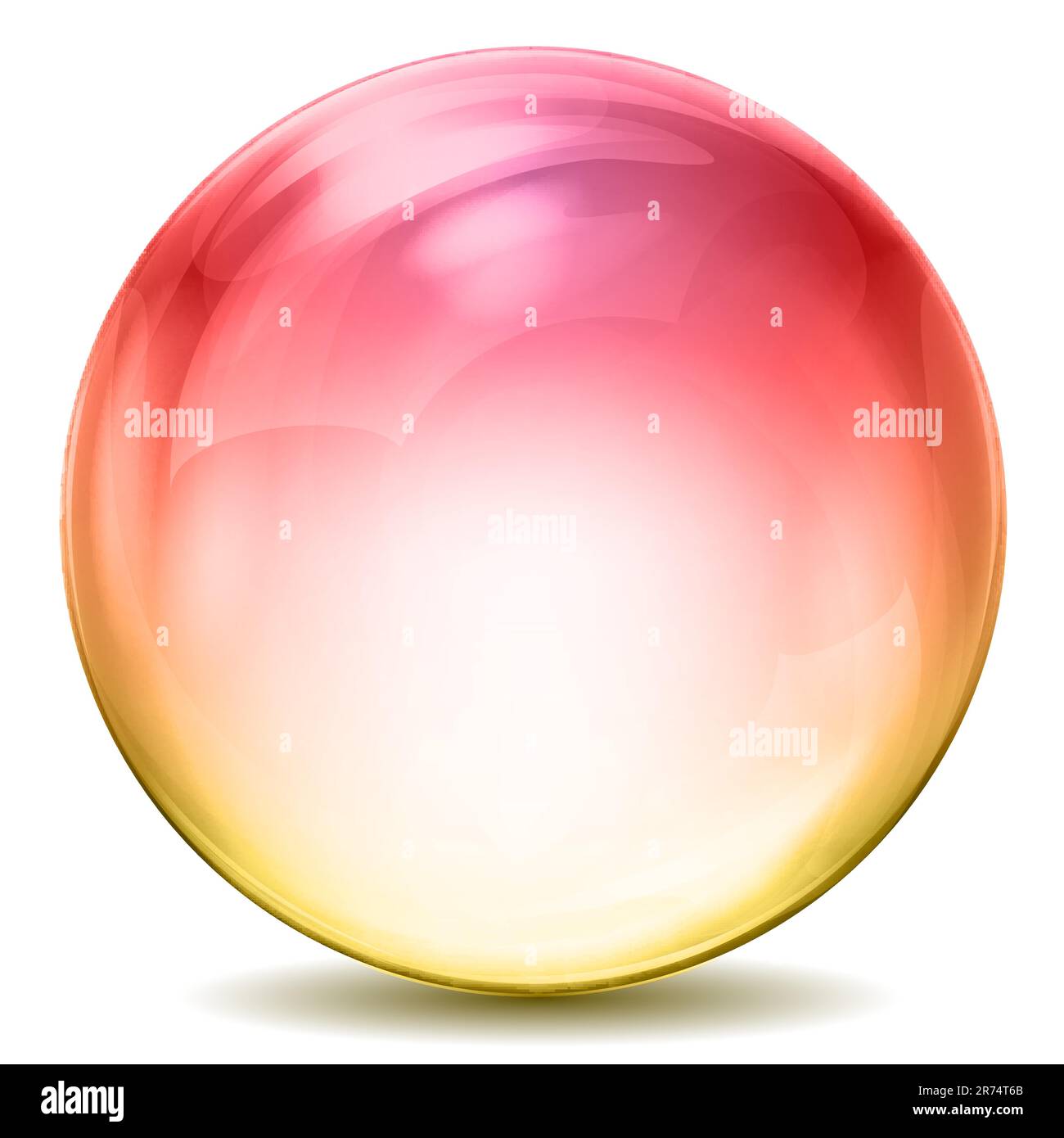 Illustrazione di colorati sfera di cristallo su sfondo bianco Illustrazione Vettoriale