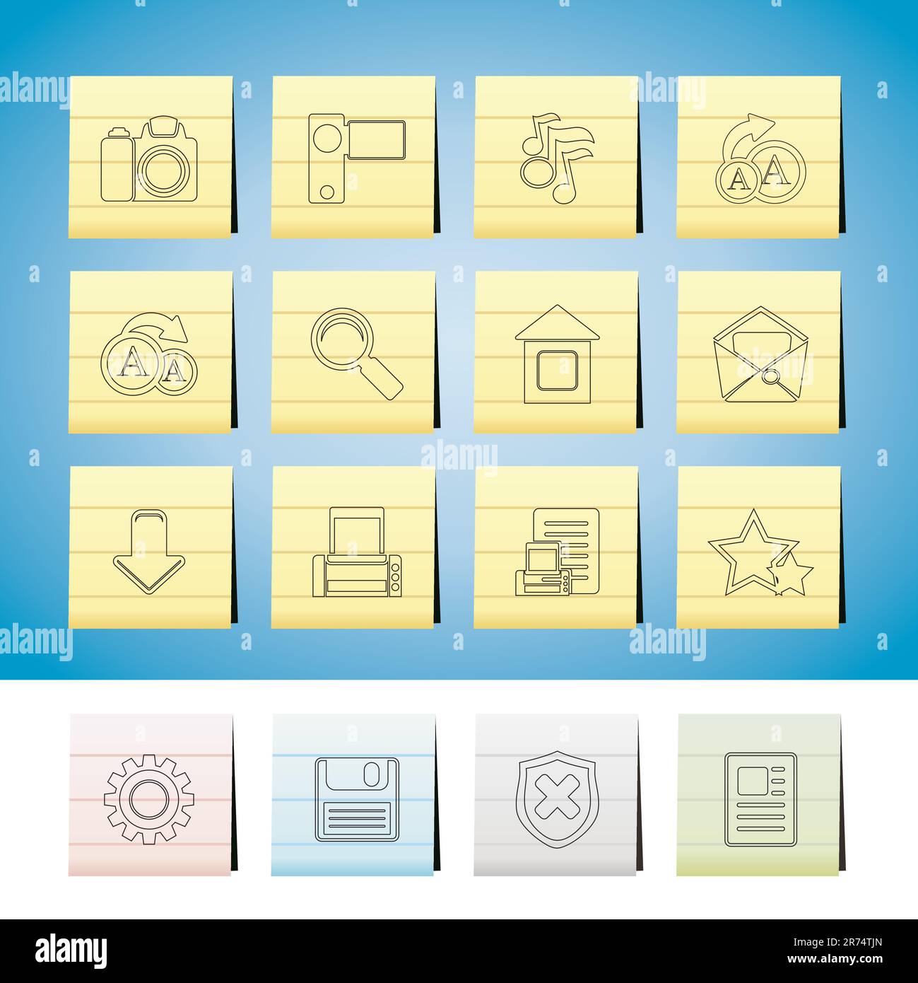 Internet e le icone dei siti Web - Vettore icona impostare Illustrazione Vettoriale