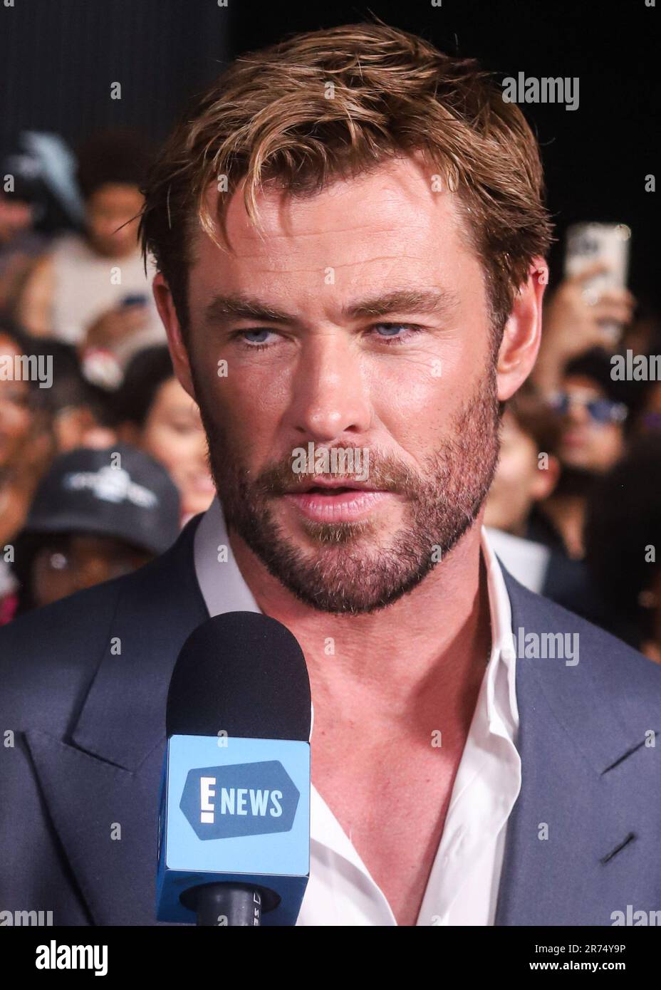New York City, Stati Uniti. 12th giugno, 2023. MANHATTAN, NEW YORK CITY, NEW YORK, USA - 12 GIUGNO: L'attore australiano Chris Hemsworth arriva alla prima di New York della "estrazione 2" di Netflix che si tiene al Jazz al Lincoln Center il 12 giugno 2023 a Manhattan, New York City, New York, Stati Uniti. (Foto di Jordan Hinton/Image Press Agency) Credit: Image Press Agency/Alamy Live News Foto Stock