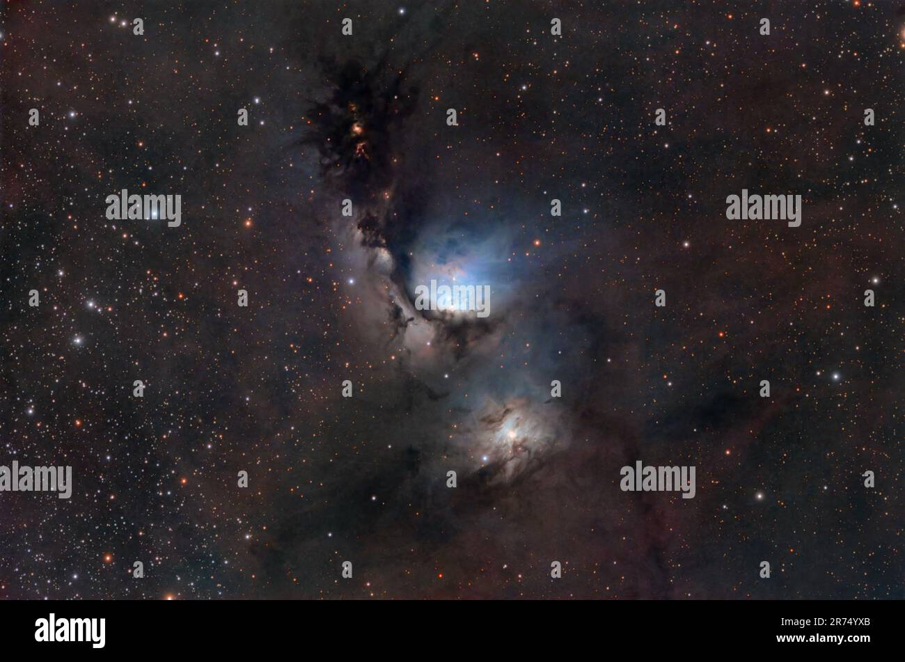 Messier 78 (noto anche come NGC 2068) è una nebulosa a riflessione nella costellazione di Orione Foto Stock