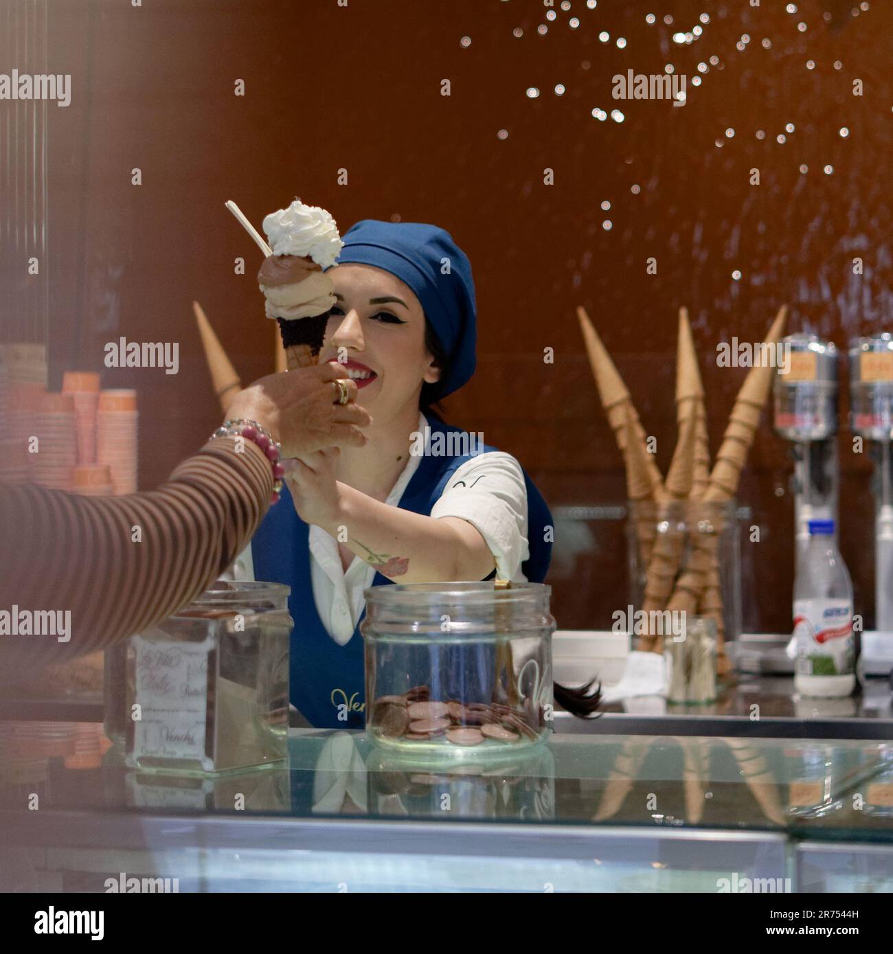 Il gelato italiano Foto Stock