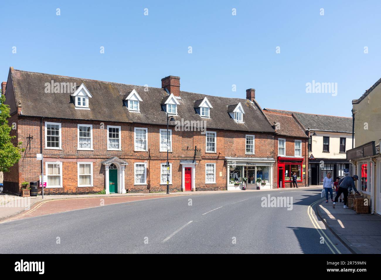 Edifici d'epoca, Earsham Street, Bungay, Suffolk, Inghilterra, Regno Unito Foto Stock