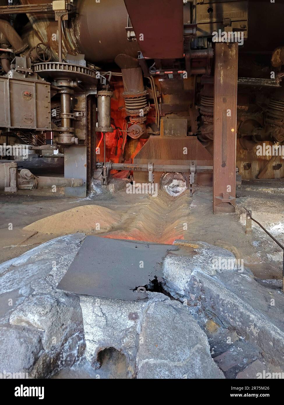 Patrimonio culturale mondiale Völklingen Ironworks, Völklingen, Saarland, Germania Foto Stock