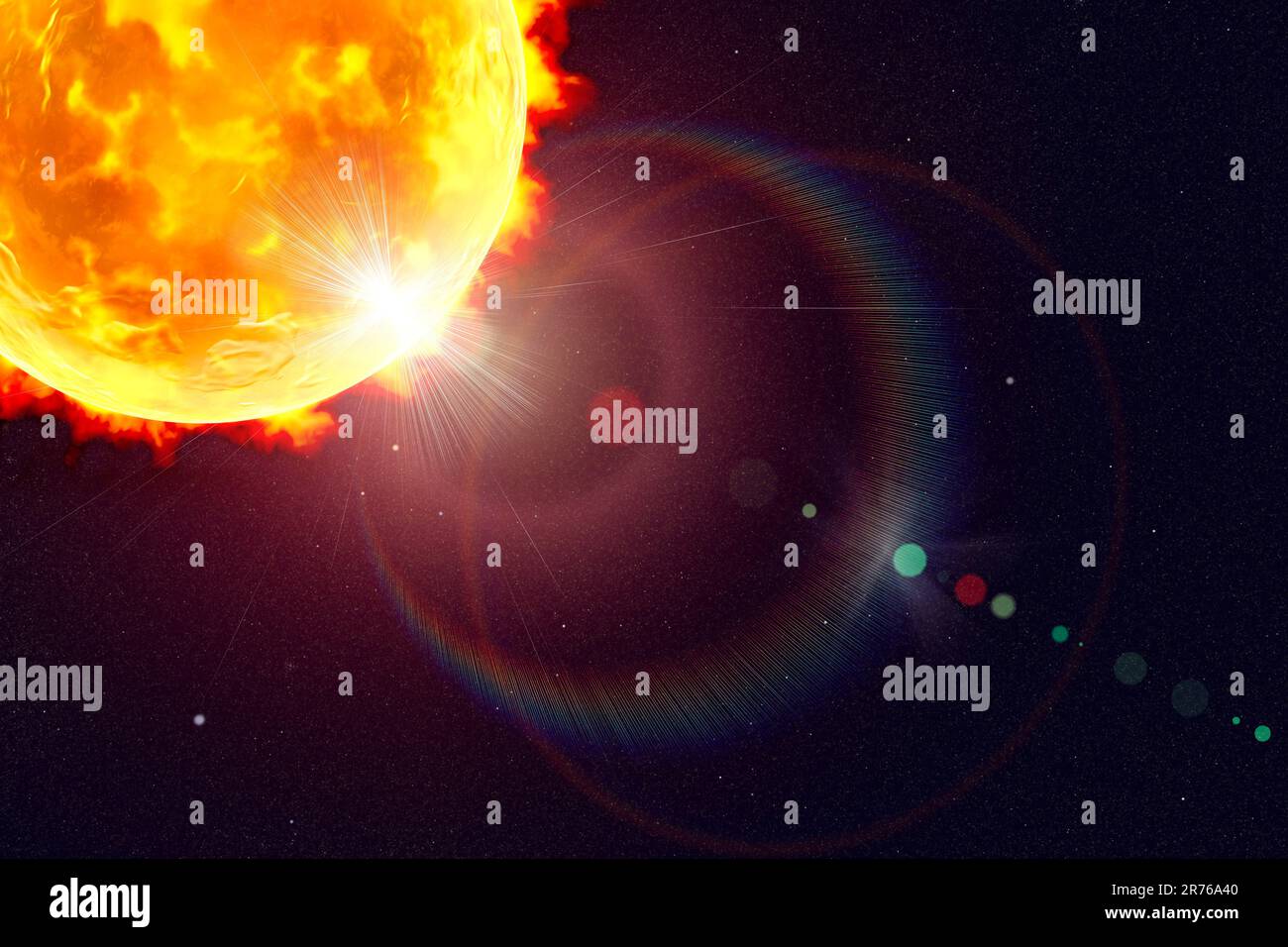 Luce solare, illustrazione concettuale del computer. Foto Stock