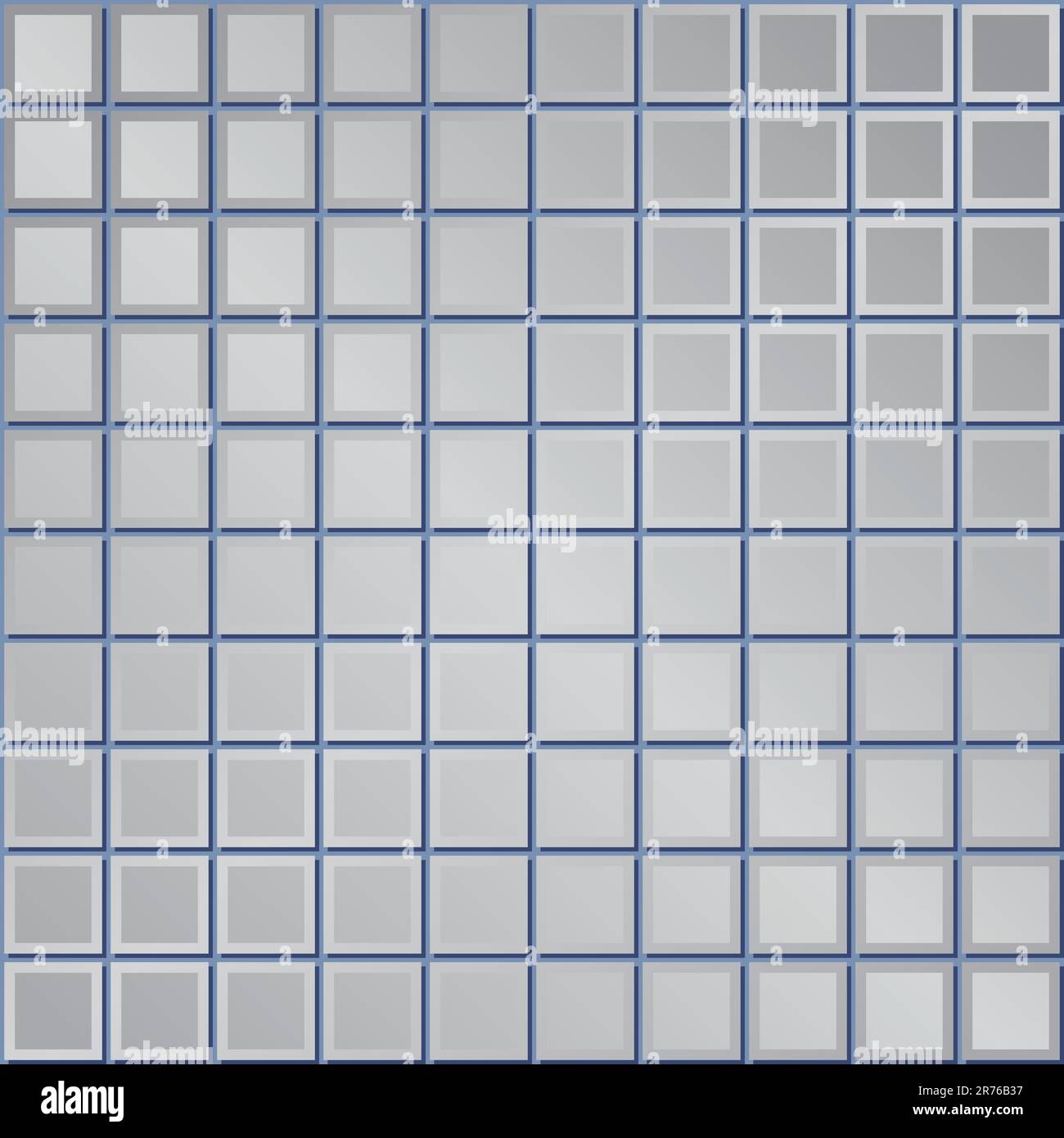 Abstract di acciaio piazze lo sfondo su un colore blu Illustrazione Vettoriale