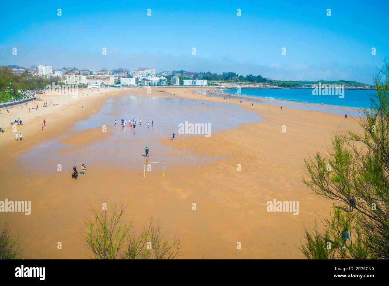 Spiaggia di El Sardinero. Santander, Spagna. Foto Stock