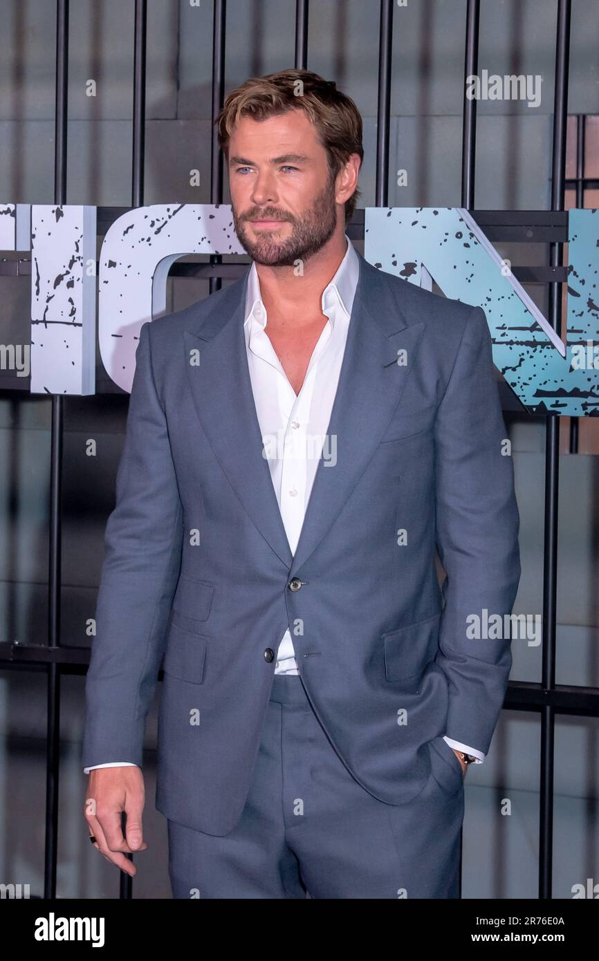 New York, Stati Uniti. 12th giugno, 2023. Chris Hemsworth partecipa alla prima "estrazione 2" di Netflix a New York al Jazz al Lincoln Center di New York City. Credit: SOPA Images Limited/Alamy Live News Foto Stock