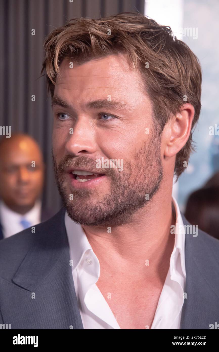 New York, Stati Uniti. 12th giugno, 2023. Chris Hemsworth partecipa alla prima "estrazione 2" di Netflix a New York al Jazz al Lincoln Center di New York City. Credit: SOPA Images Limited/Alamy Live News Foto Stock