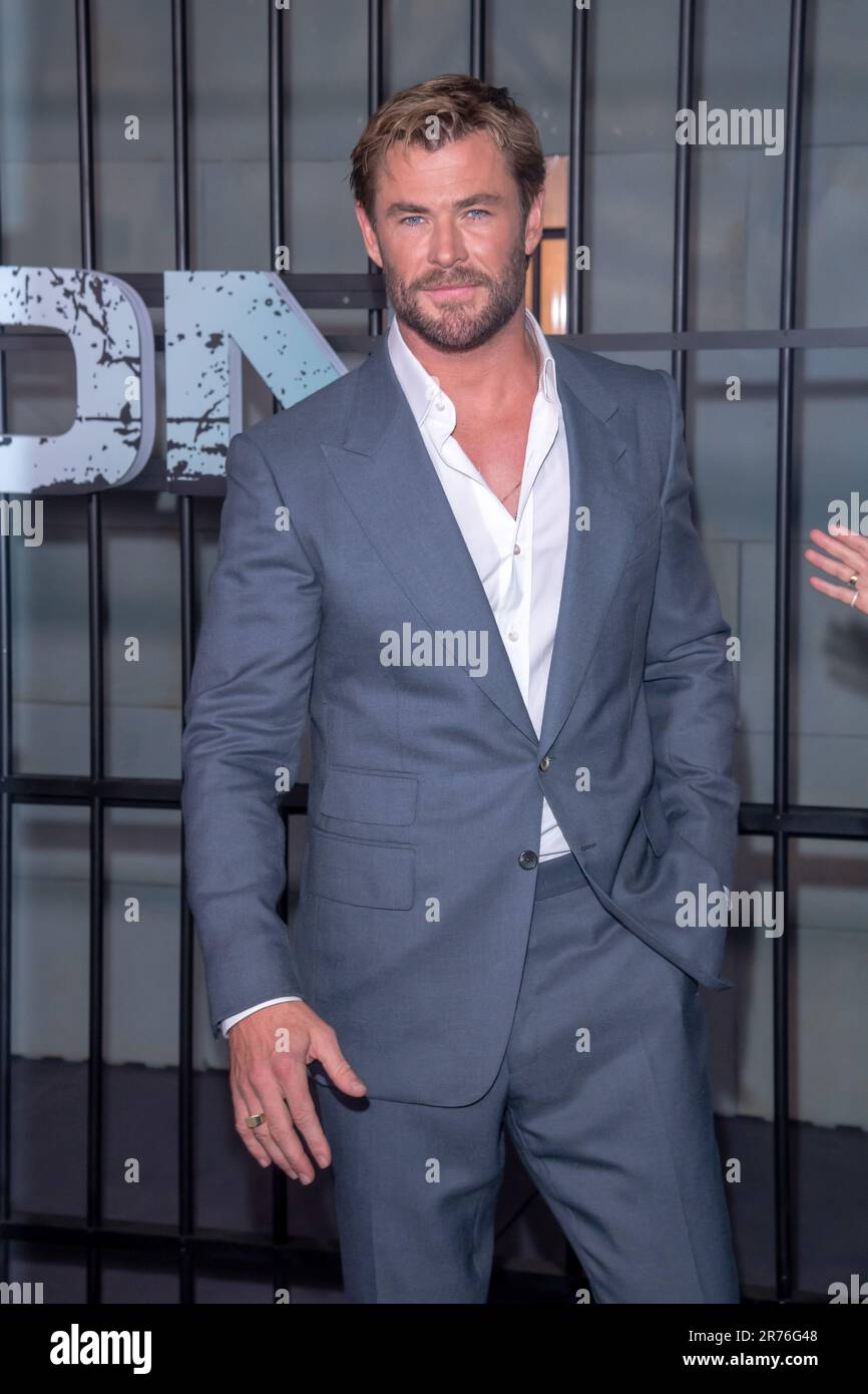 New York, Stati Uniti. 12th giugno, 2023. Chris Hemsworth partecipa alla prima "estrazione 2" di Netflix a New York al Jazz al Lincoln Center di New York City. (Foto di Ron Adar/SOPA Images/Sipa USA) Credit: Sipa USA/Alamy Live News Foto Stock