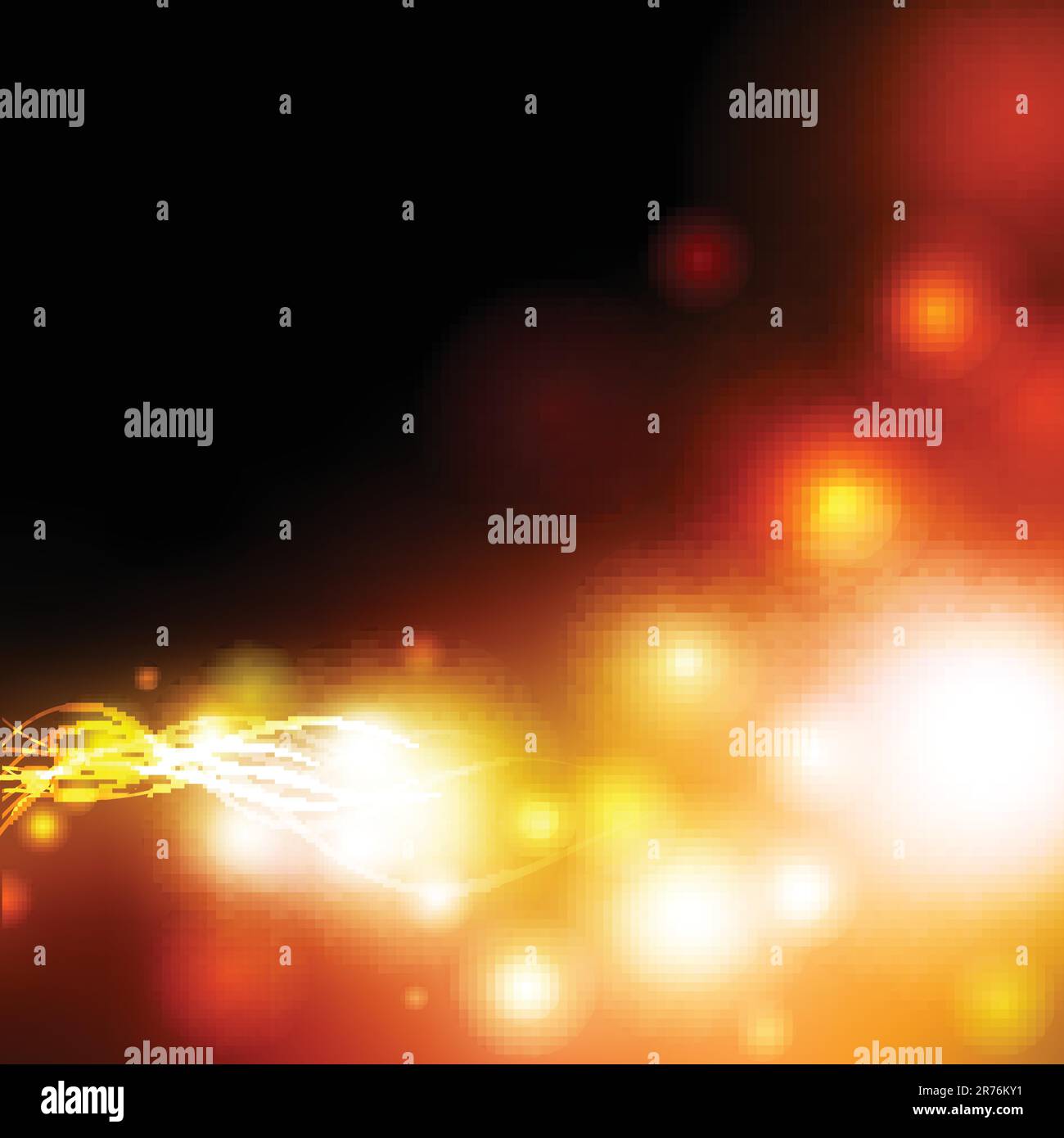 Sfondo vettore. Luci brillanti sul nero Illustrazione Vettoriale