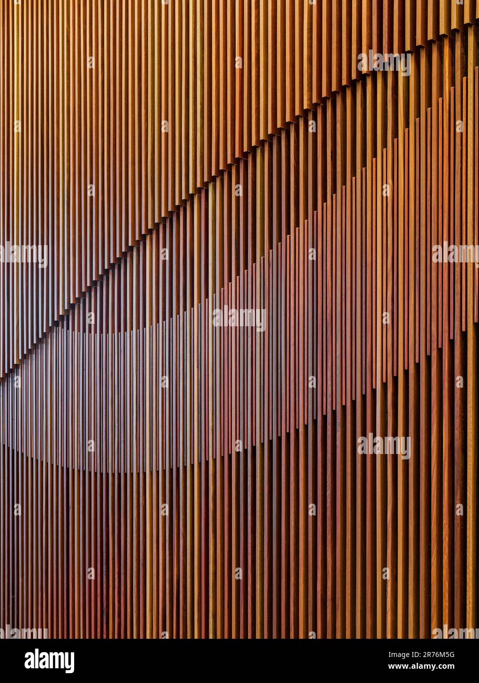 Pannelli decorativi in legno. Australian National University Research School of Physics, Canberra, Australia. Architetto: Hassell, 2023. Foto Stock