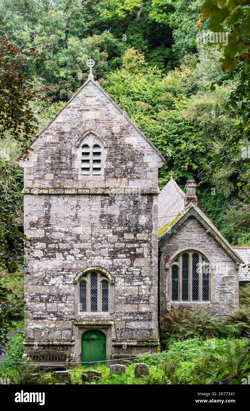 Minster chiesa in Boscastle, Cornwall, Regno Unito Foto Stock