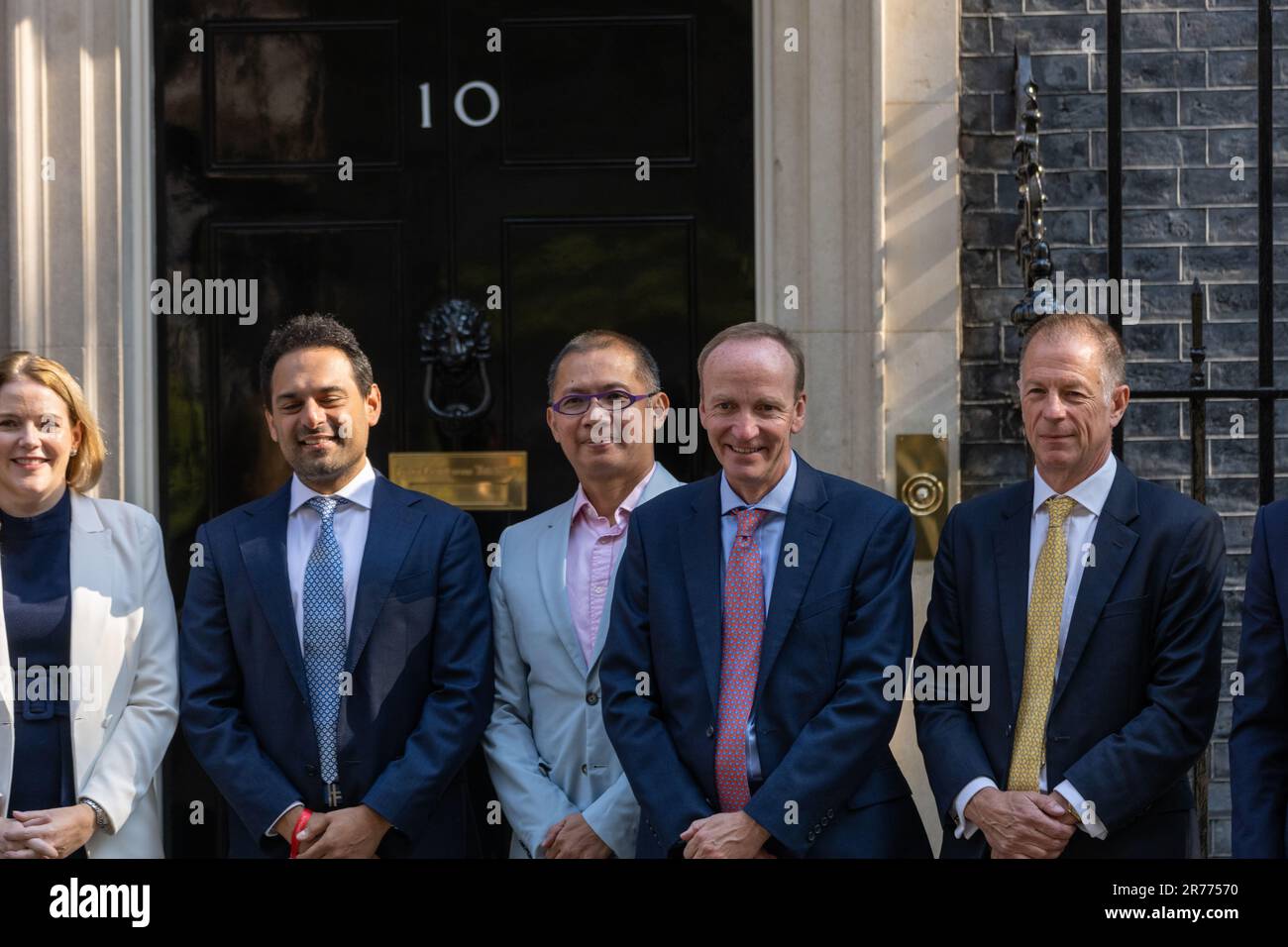 Londra, Regno Unito. 13th giugno, 2023. Gli investitori dell'Asia Pacifico partecipano a una riunione di colazione al 10 Downing Street come parte della settimana della tecnologia di Londra Credit: Ian Davidson/Alamy Live News Foto Stock