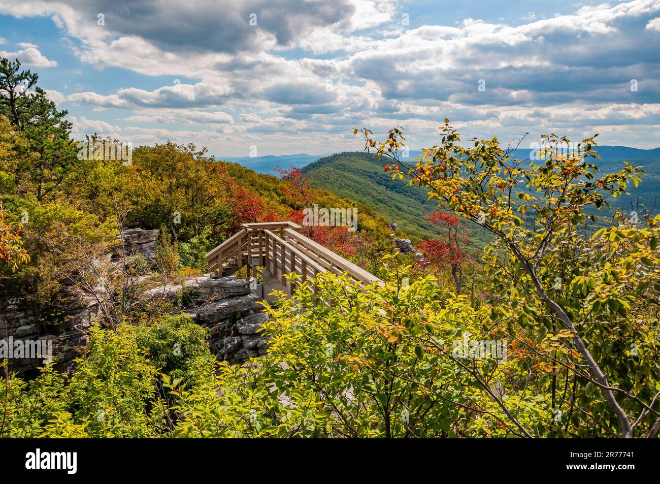 The View from the Summit, Big Schloss Mountain Virginia USA Foto Stock