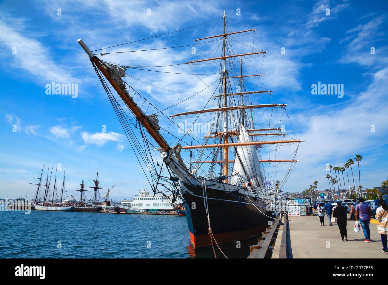 La Stella dell'India attraccò alla baia di San Diego, California Foto Stock