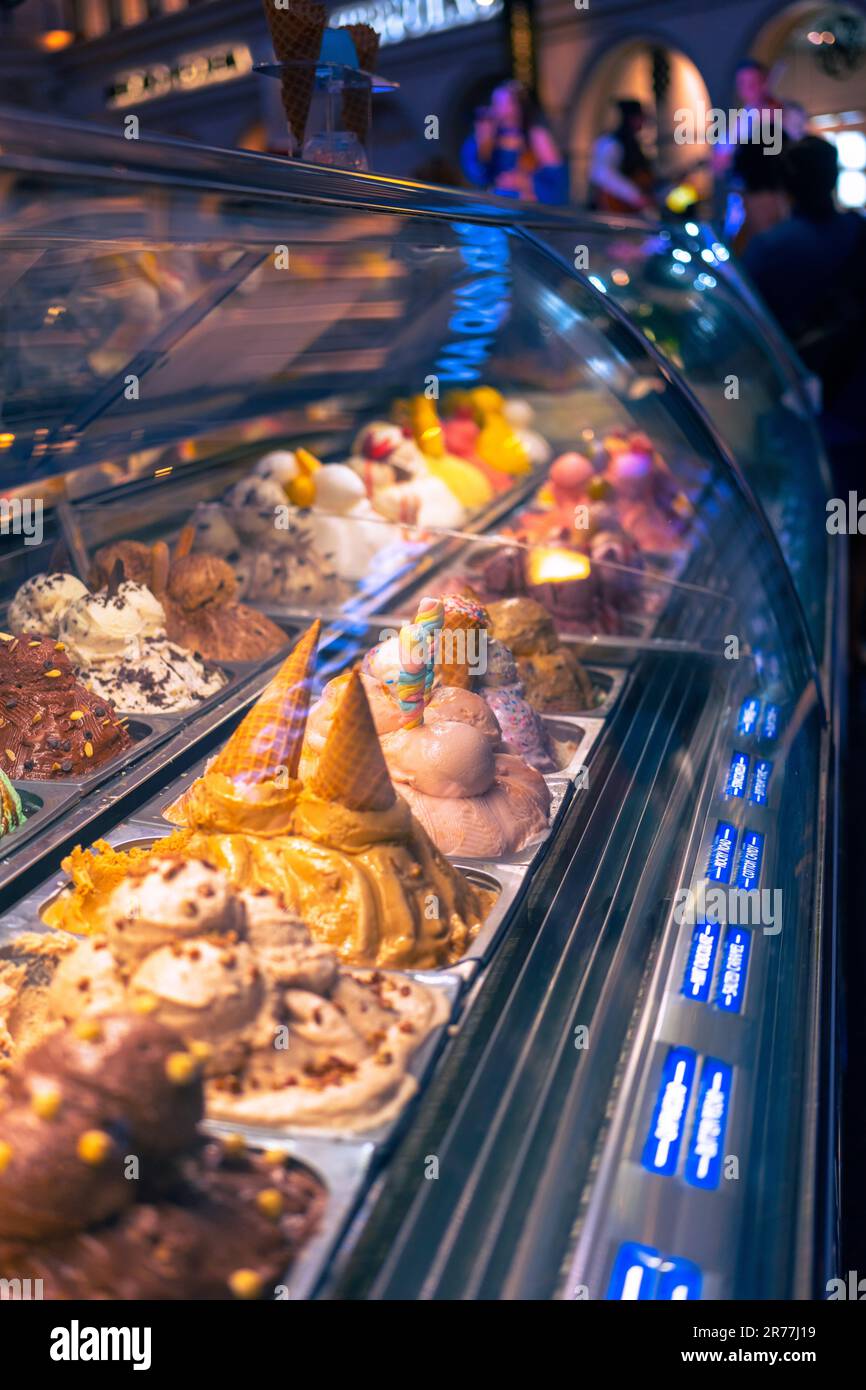 Gelato al Venetian Resort a Las Vegas, Nevada. Foto Stock