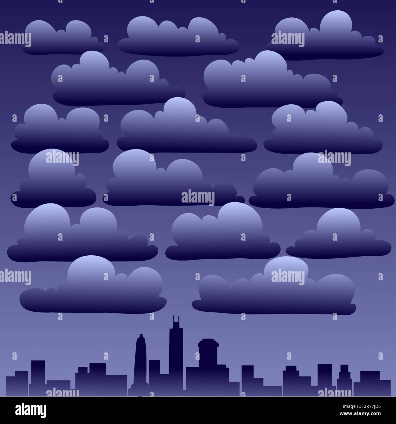 Cielo della città Illustrazione Vettoriale