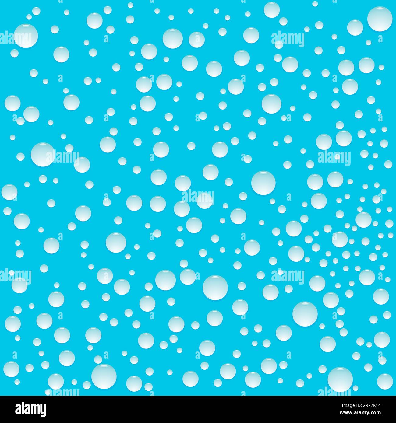 sfondo con gocce d'acqua blu, illustrazione grafica vettoriale astratta Illustrazione Vettoriale
