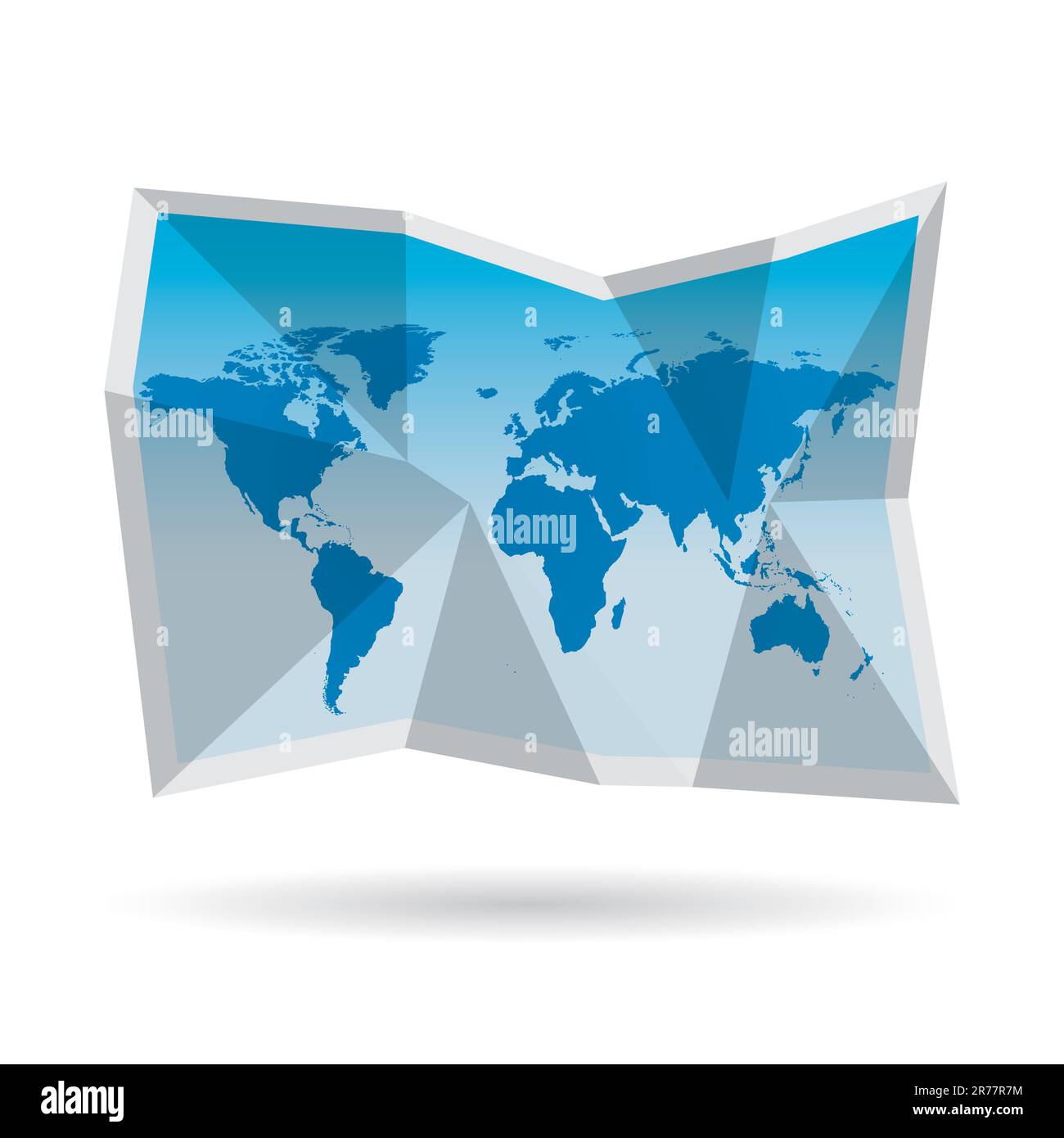 mappa con piegature Illustrazione Vettoriale