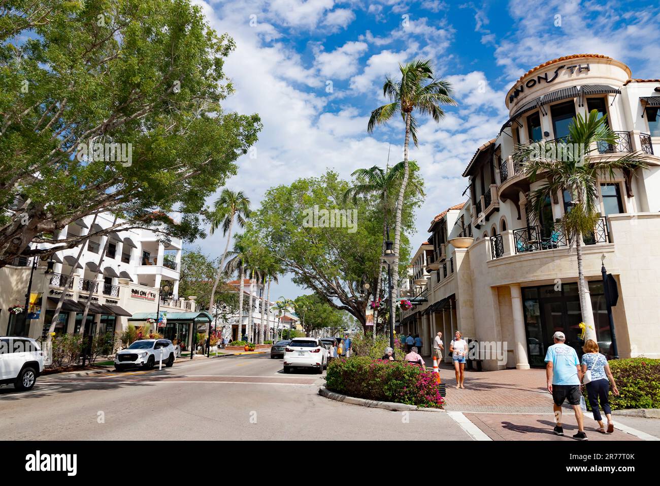 L'Inn on Fifth hotel di lusso nel cuore del centro di Napoli, Florida, Stati Uniti. Foto Stock