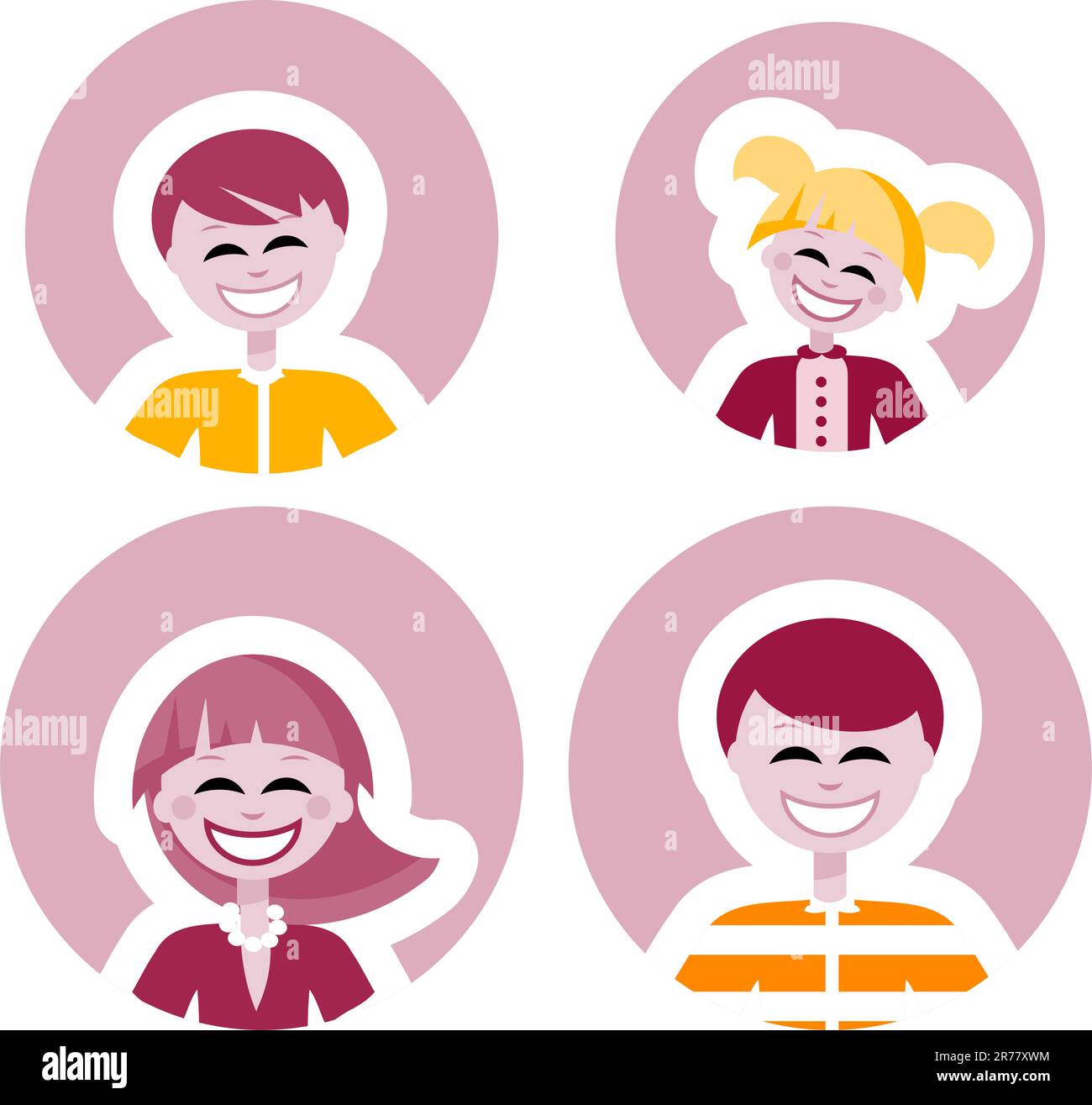 Icone vettoriali Happy Family, elemento logo, decorazione Illustrazione Vettoriale