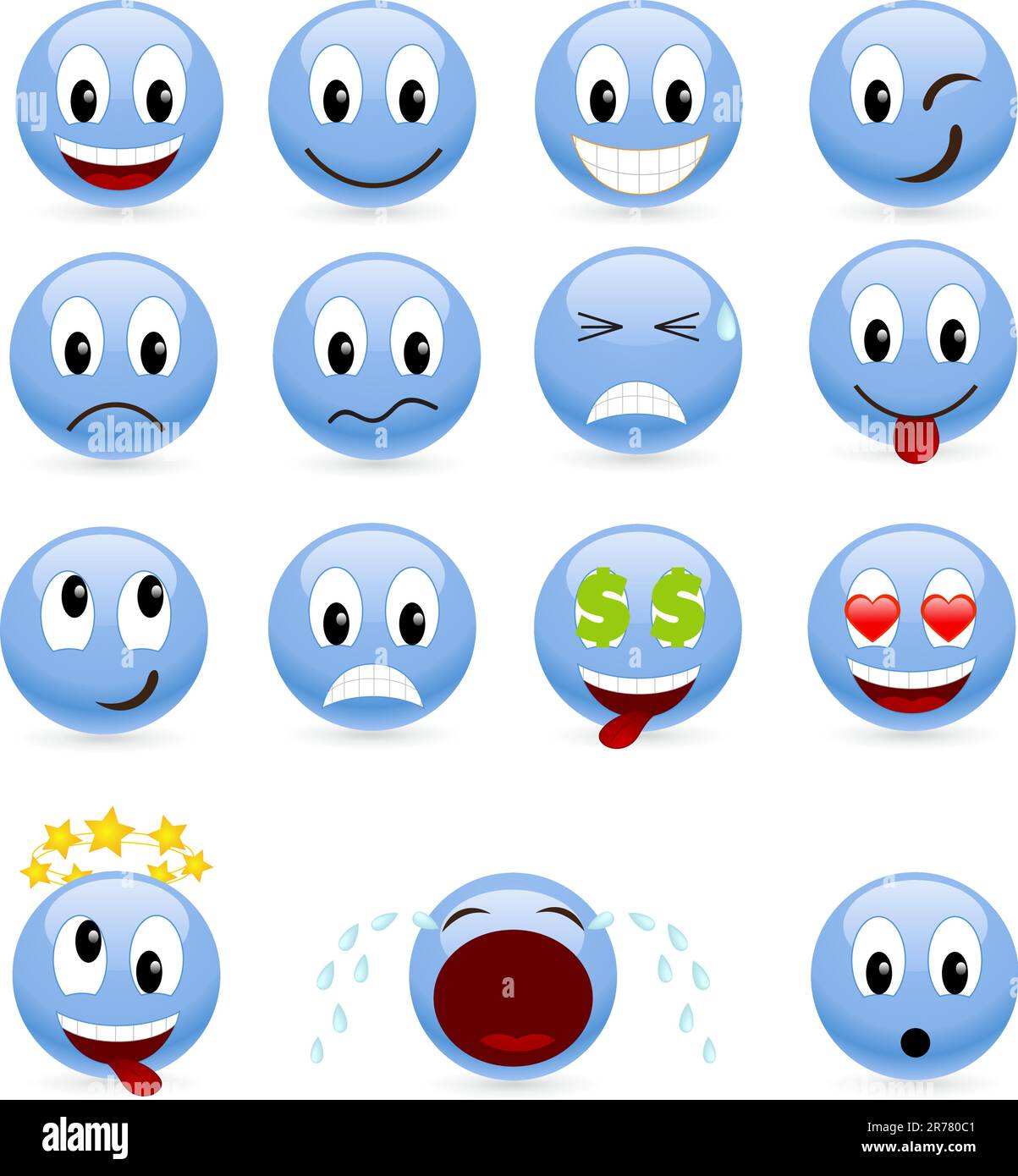 Sorrisi freddi. Illustrazione vettoriale, isolata su un bianco. Illustrazione Vettoriale