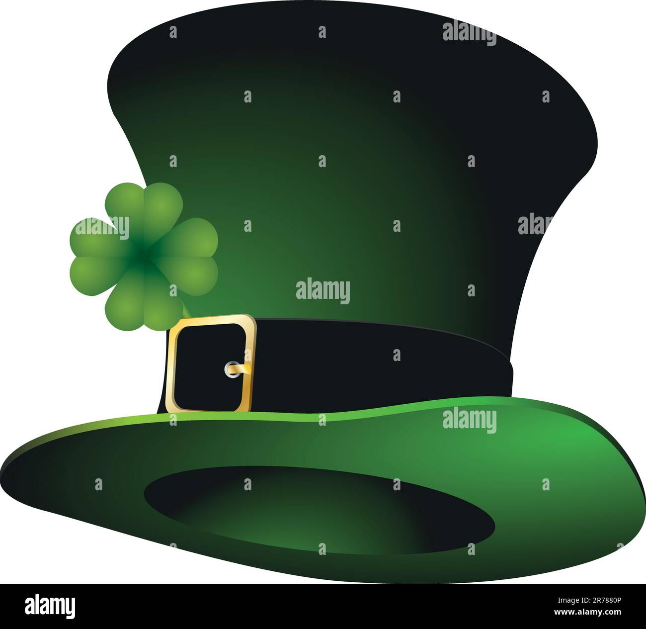 Immagine di una St.. Verde Il cappello di Patrick Illustrazione Vettoriale