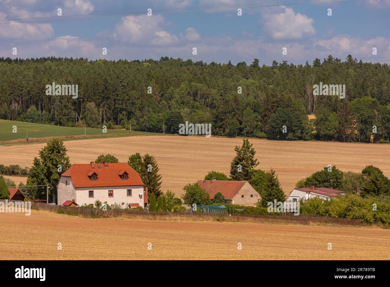 REPUBBLICA CECA, EUROPA - Boemia paesaggio rurale, a nord di Pilsen. Foto Stock