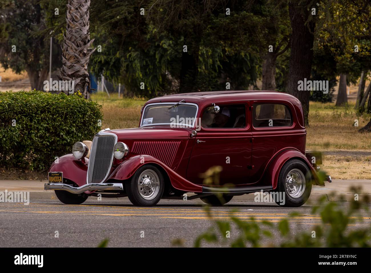 Una Ford Model 40 del 1933 al North Modesto Kiwanis American Graffiti Car Show & Festival Foto Stock