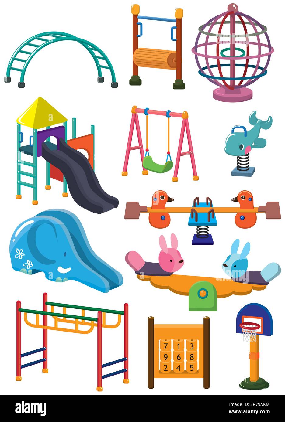 icona del parco dei cartoni animati Illustrazione Vettoriale