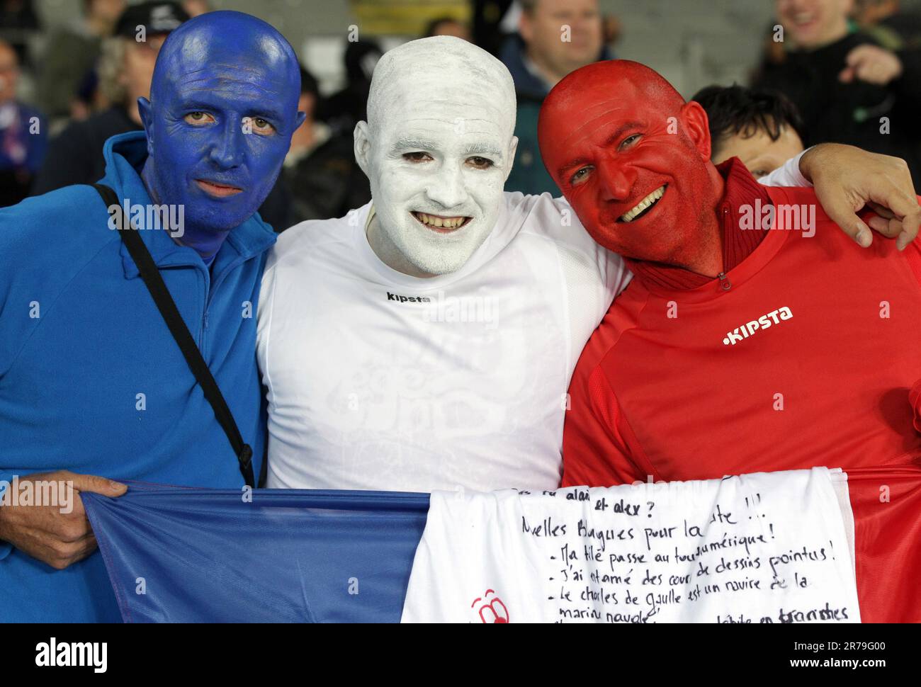 I tifosi attendono il quarto di finale Inghilterra contro Francia 2 della Coppa del mondo di Rugby 2011, Eden Park, Auckland, Nuova Zelanda, Sabato, Ottobre 08, 2011. Foto Stock