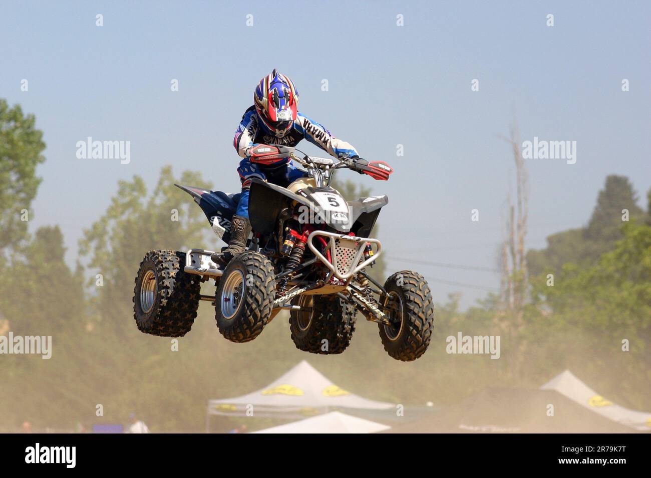 Moto party, motorsport, quad, gara supermoto, competizione. Montpellier, Occitanie, Francia Foto Stock