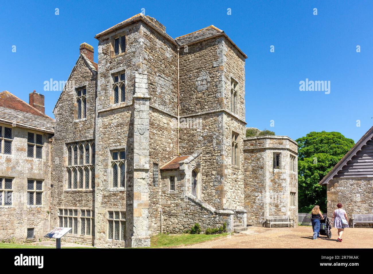 Museo del Castello di Carisbrooke e Great Hall, Castello di Carisbrooke, Carisbrooke, Isola di Wight, Inghilterra, Regno Unito Foto Stock