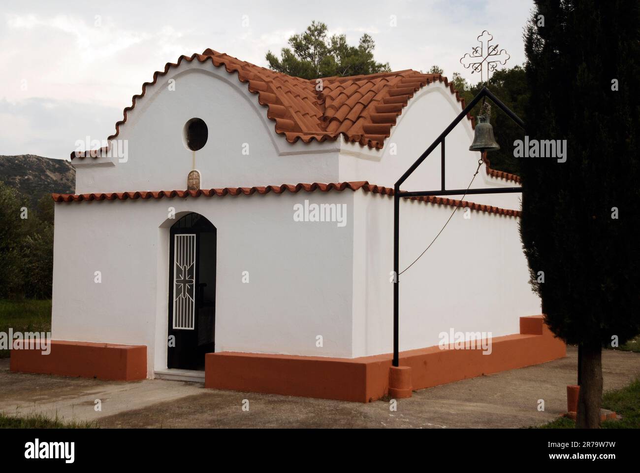 Grecia, isola di Rodi Paradeisi villaggio chiesa della Vergine Maria ...
