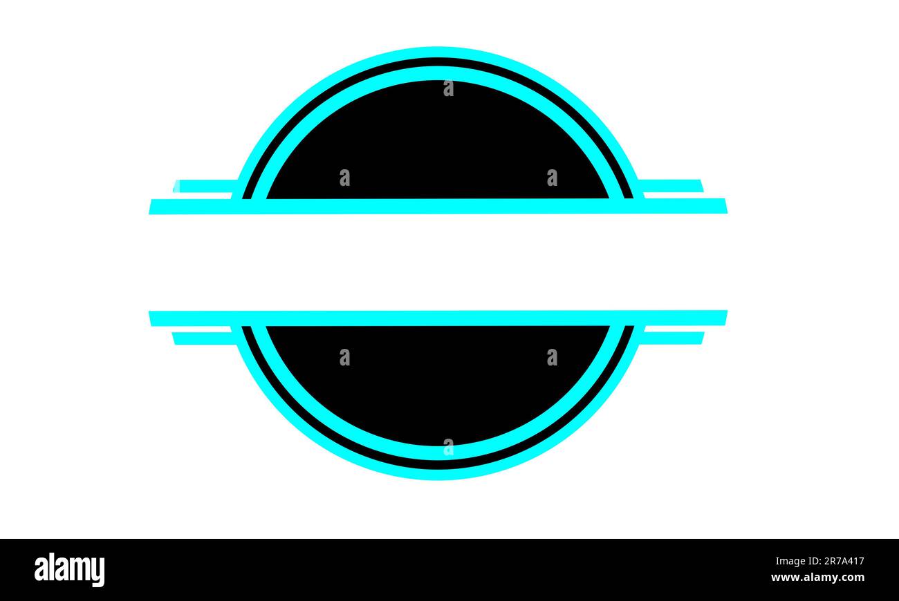Logo a semicerchio il concetto di lavorare insieme. Logo, icona, emblema, illustrazione vettoriale. Foto Stock