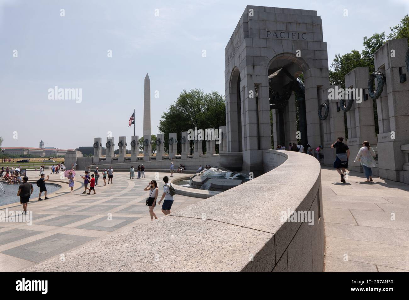 Monumento commemorativo della seconda guerra mondiale a Washington, Washington DC, USA. Immagine: Garyroberts/worldwidefeatures.com Foto Stock