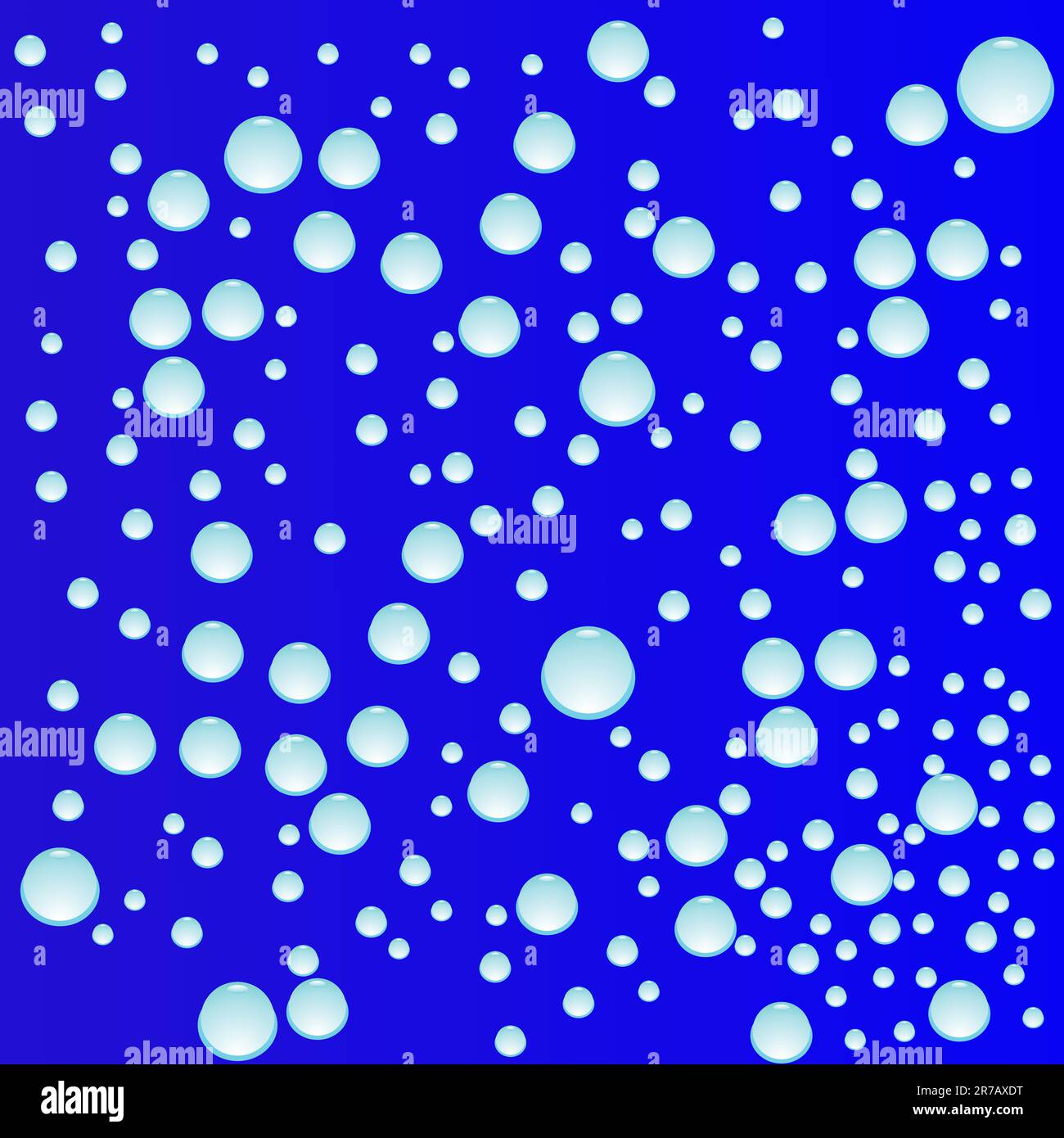gocce d'acqua tonde blu, illustrazione grafica vettoriale Illustrazione Vettoriale
