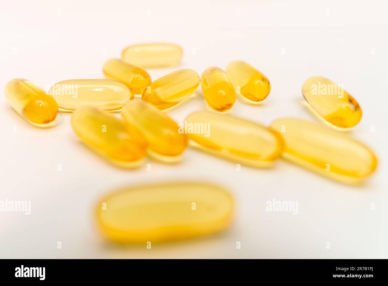 Olio di fegato di merluzzo capsule Foto Stock