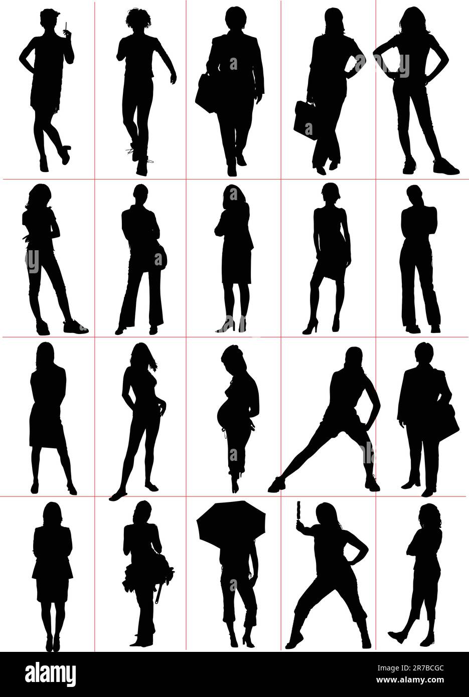 Persone sagome. Lavoratore. Sport. La donna. Illustrazione Vettoriale Illustrazione Vettoriale